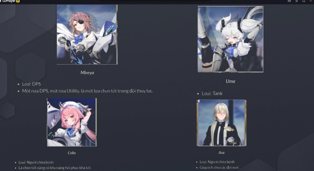 『HƯỚNG DẪN』Higan Eruthyll: Danh sách cấp bậc 17 nhân vật