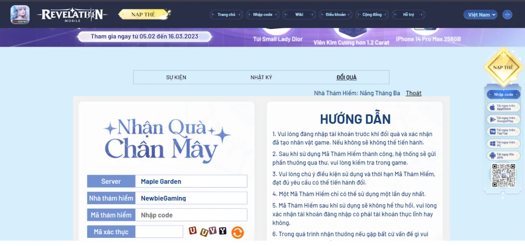 『HƯỚNG DẪN』Revelation - Thiên Dụ VNG: Hướng Dẫn Tân Thủ Chơi Chuẩn Giai Đoạn Đầu Game.
