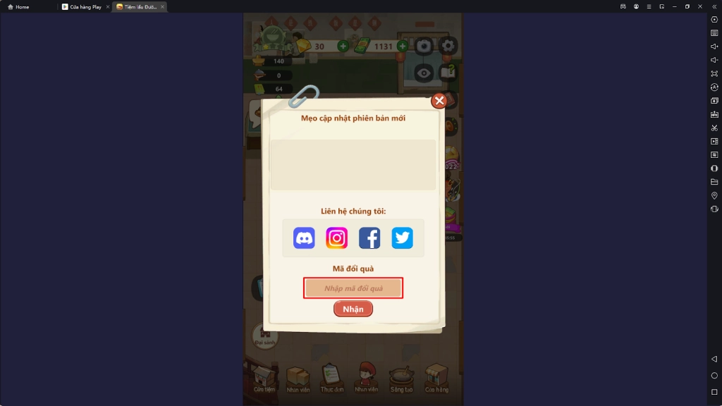 『GIFTCODE』TIỆM LẨU ĐƯỜNG HẠNH PHÚC