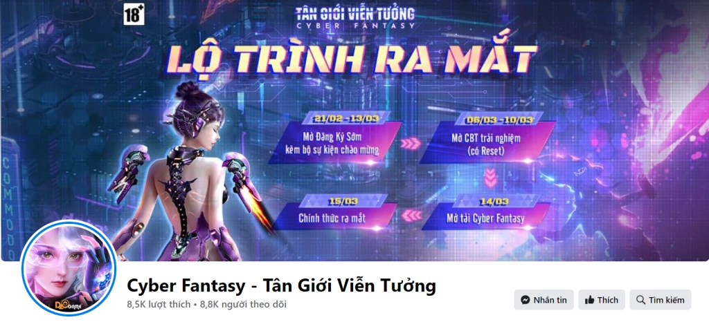 『GIFTCODE』Cyber Fantasy - Tân Giới Viễn Tưởng trải nghiệm tải trước và chuỗi sự kiện GIFTCODE