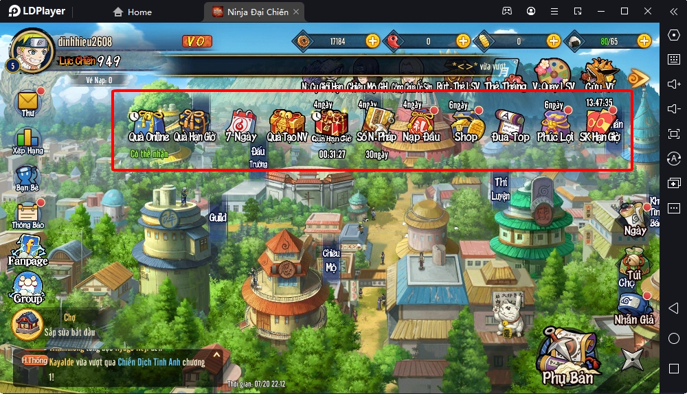『HƯỚNG DẪN』Ninja Đại Chiến: Hướng Dẫn Tân Thủ Chơi Chuẩn Giai Đoạn Đầu