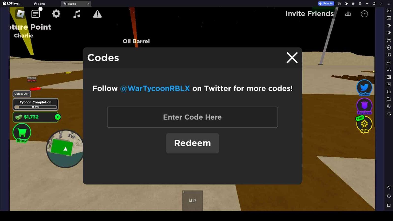 All Secret military war tycoon Codes 2023