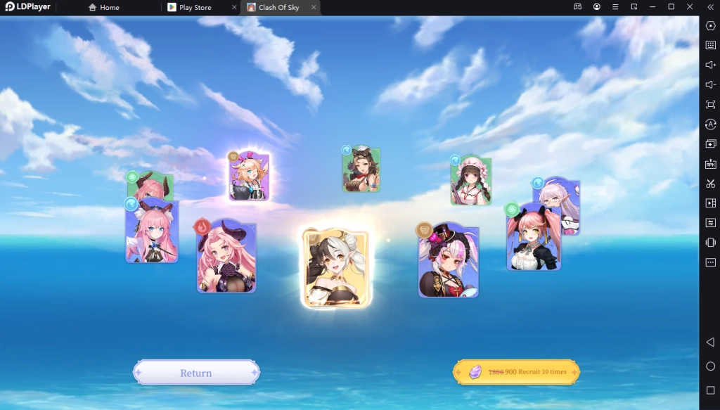 Clash of Sky เกมแนว Turn Based พร้อมระบบจีบสาว จัดทีมต่อสู้