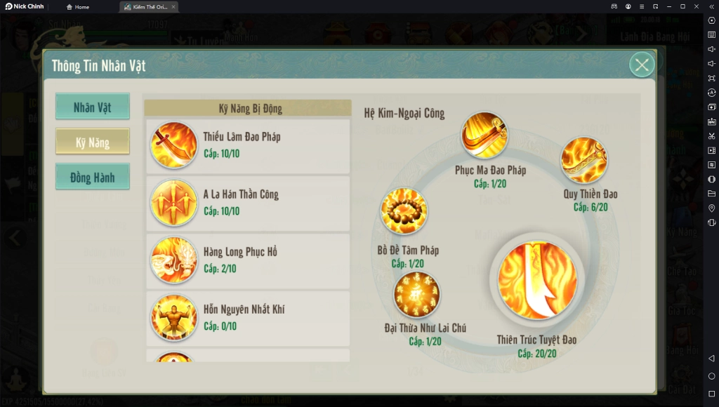 『HƯỚNG DẪN』Kiếm Thế Origin: Hướng Dẫn Build Sơ Lược Thiếu Lâm - Nâng Cấp Tiềm Năng Và Kỹ Năng