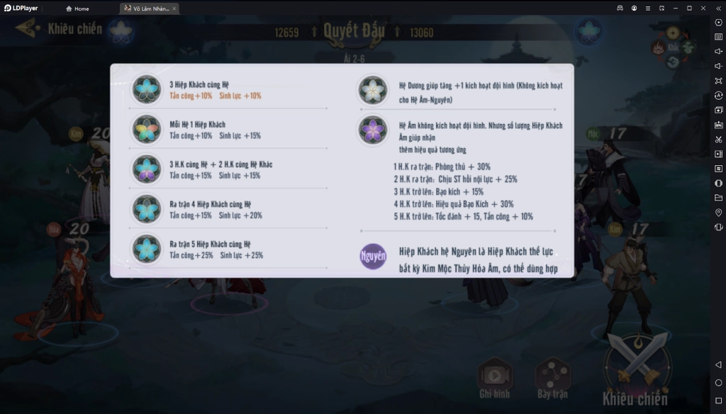 『HƯỚNG DẪN』Võ Lâm Nhàn Hiệp: Xây dựng Đội hình & tính năng Khắc chế