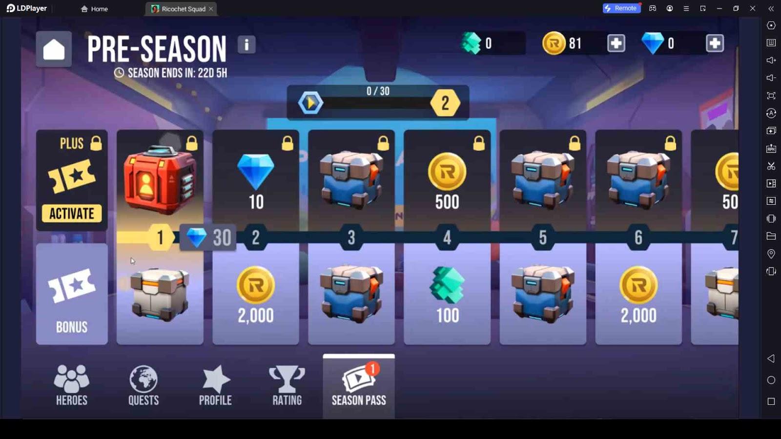 Collect Rewards from the Pre-Season