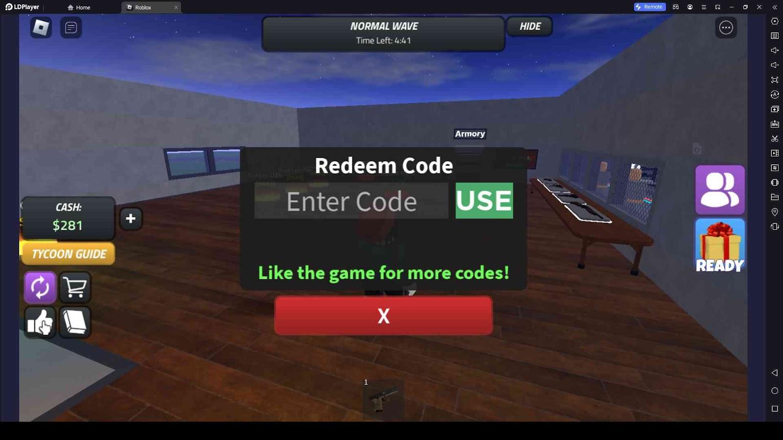 All Roblox War Age Tycoon codes for free Cash and Rewards in