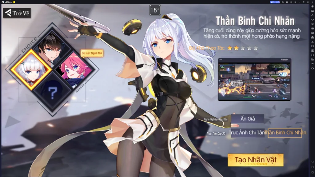 Hướng dẫn chọn Class trong Hắc Nguyệt Quyền Thần