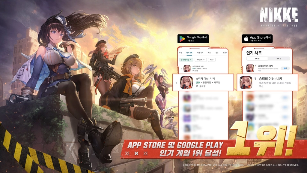 '승리의 여신: 니케' 한국, 미국, 일본 1위 석권