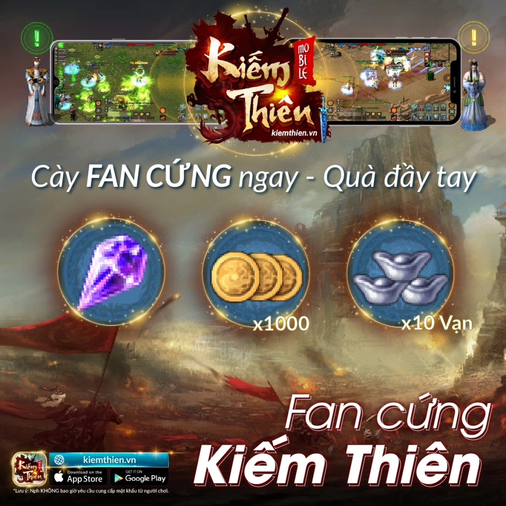 『GIFTCODE』Kiếm Thiên Mobile : Cách kiếm code mới nhất & Cách nhập code tân thủ & Cách tải game trên PC
