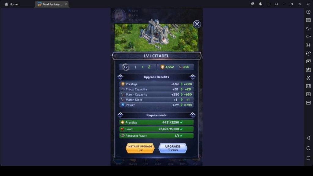 Upgrade All Buildings