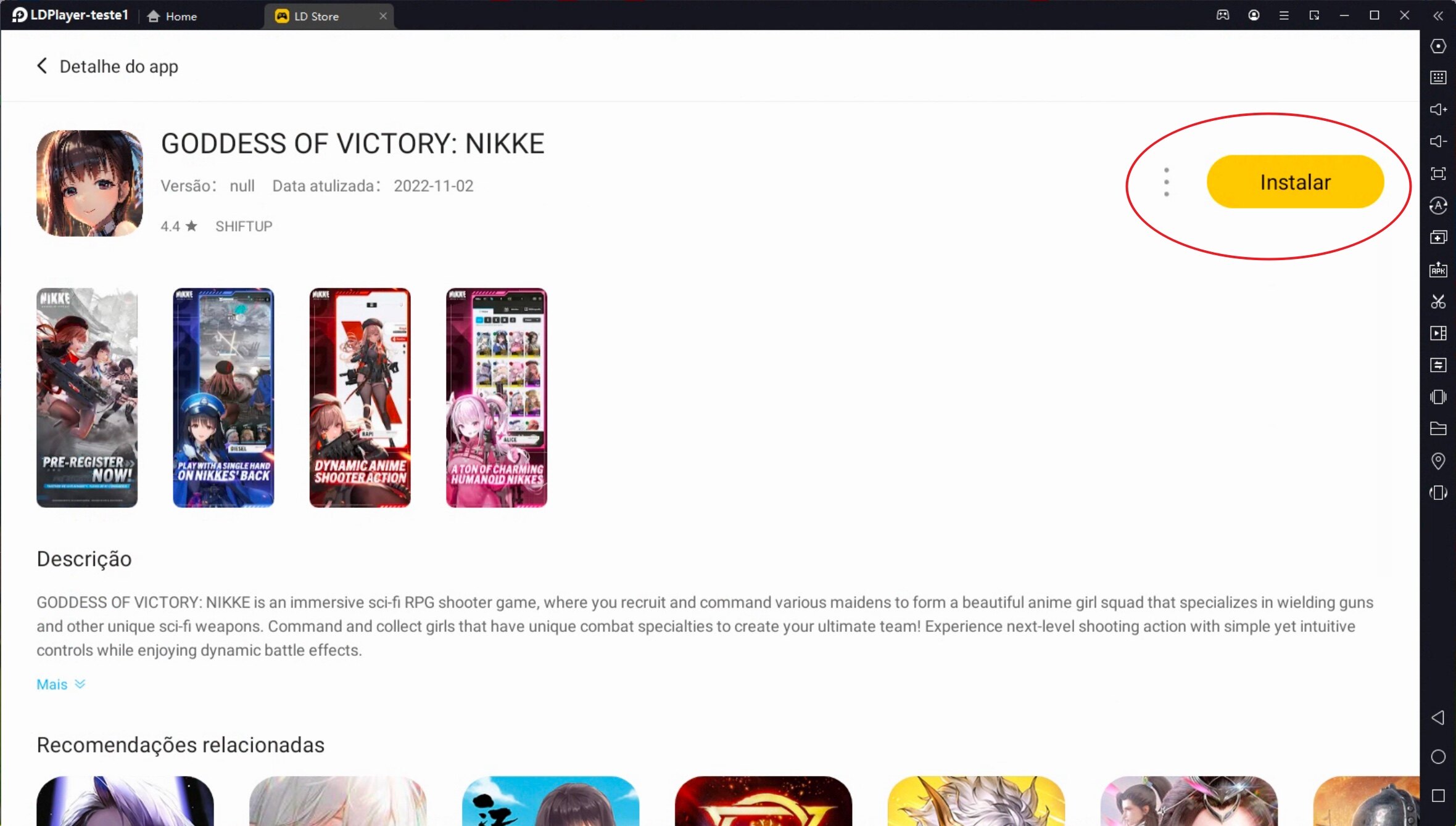Como jogar o GODDESS OF VICTORY: NIKKE com o melhor emulador de PC?