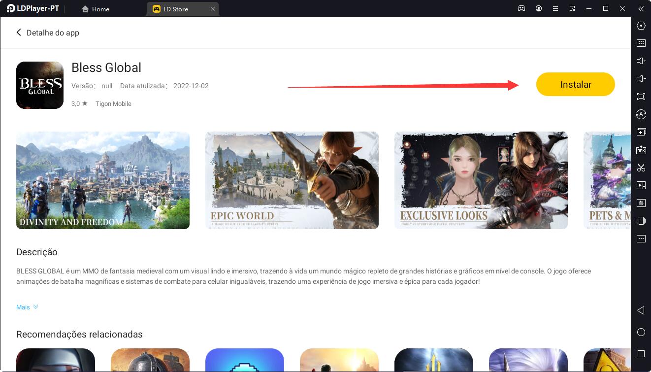 Como jogar o Bless Global com o melhor emulador de PC