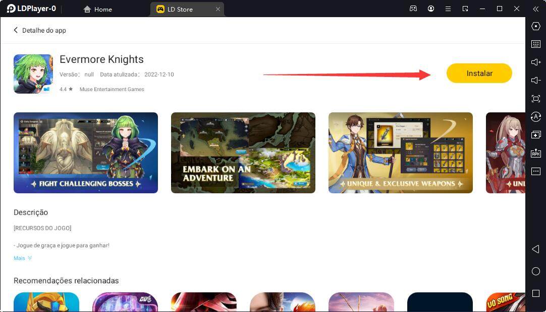 Como jogar o Evermore Knights com o melhor emulador de PC