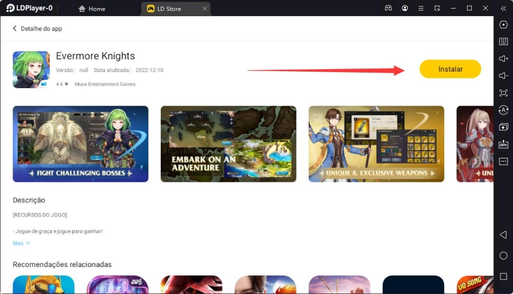 Como jogar o Evermore Knights com o melhor emulador de PC