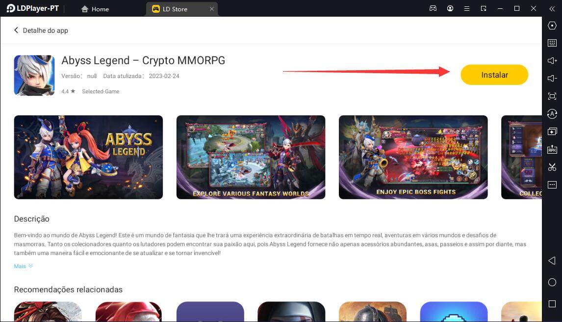 Como jogar o Abyss Legend – Crypto MMORPG com o melhor emulador de PC