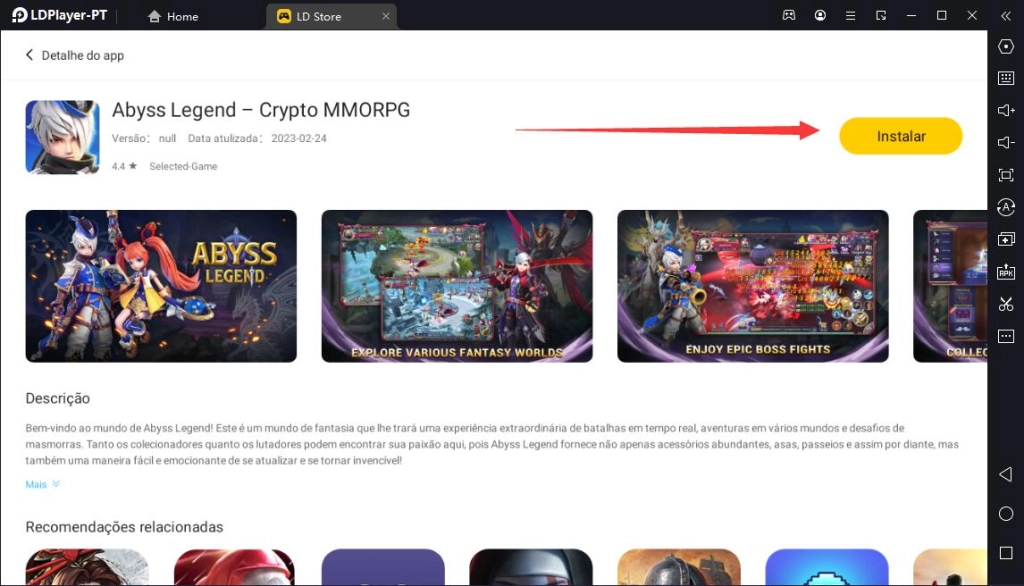 Como jogar o Abyss Legend – Crypto MMORPG com o melhor emulador de PC