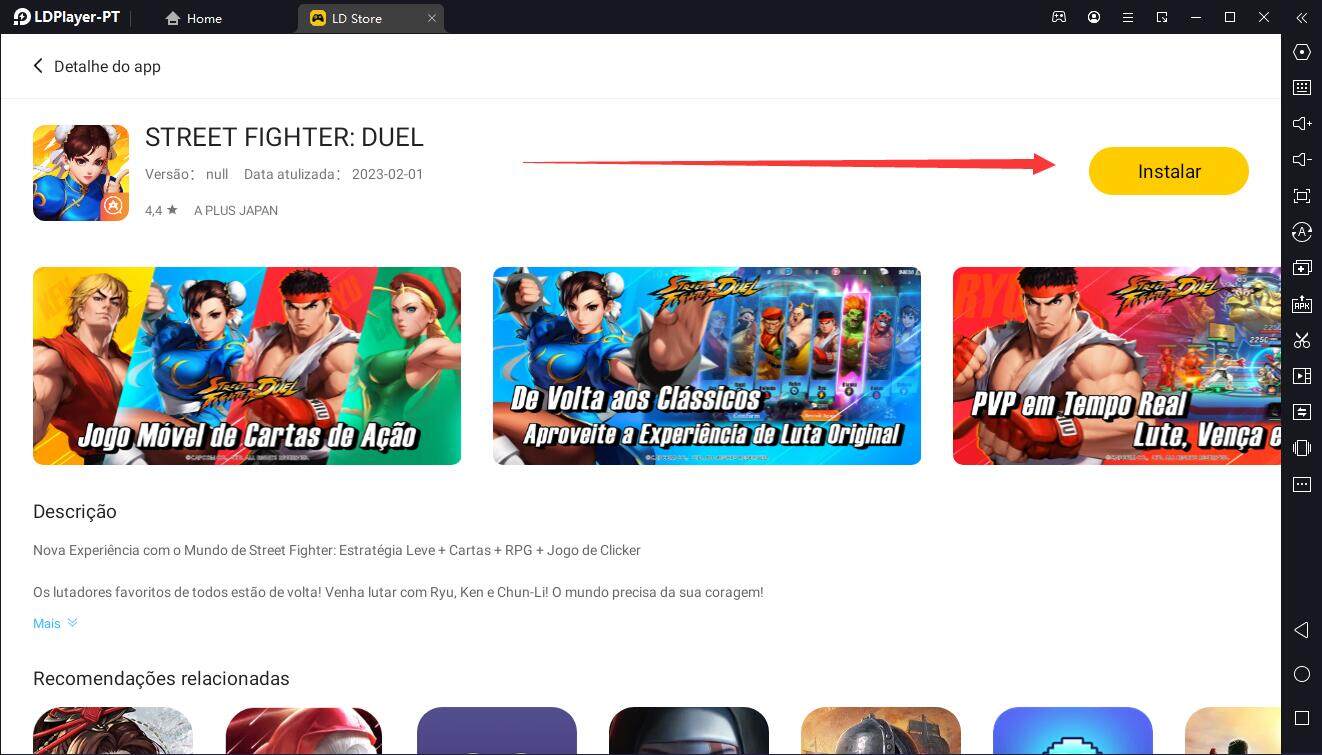 Como jogar o STREET FIGHTER: DUEL com o melhor emulador de PC