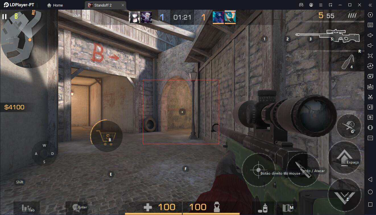 Como matar inimigos com AWM sem mira telescópica - Standoff 2