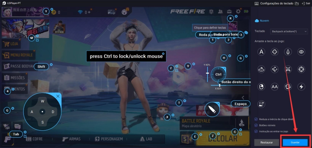 Como otimizar a sensibilidade em jogos de tiro como Free Fire através das configurações do emulador