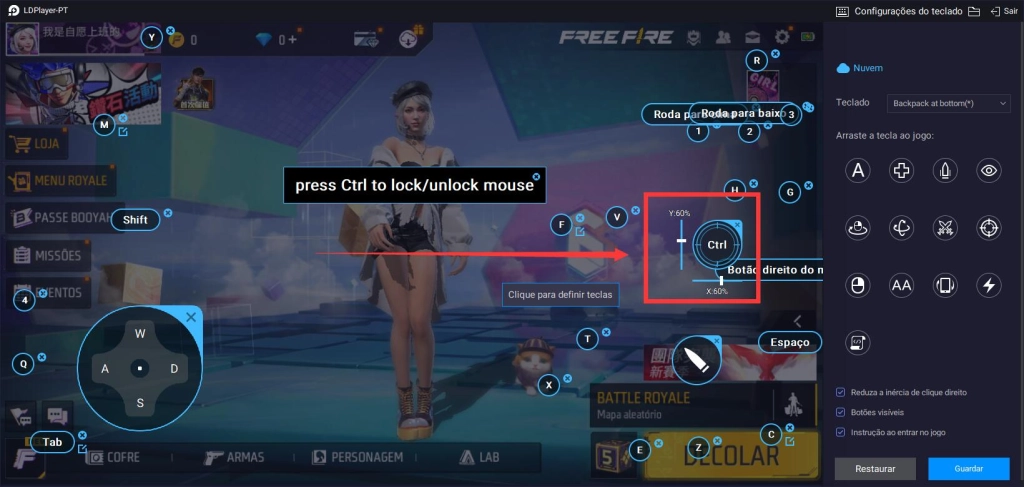 Como otimizar a sensibilidade em jogos de tiro como Free Fire através das configurações do emulador
