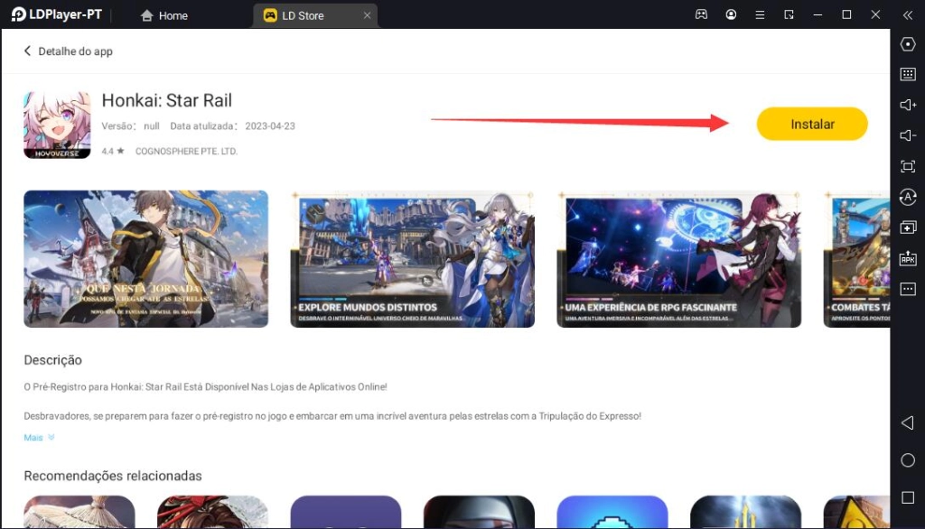 Como jogar o Honkai: Star Rail com o melhor emulador de PC?